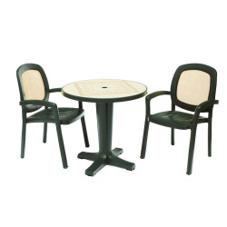 Marte 78 table with Beta chairs - green