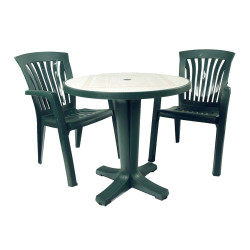 Marte 78 table with Diana chairs - green