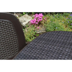 Toscana 165 Wicker effect coffee with Creta chair