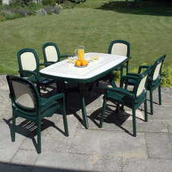 Toscana 165 Ravenna top with Beta chairs - Green