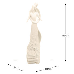 CARING EMBRACE 81cm Ivory Effect Dimension MS1