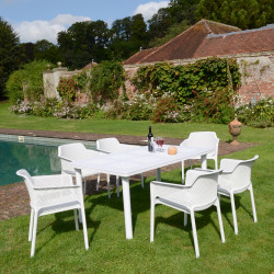 Libeccio extending Table in White