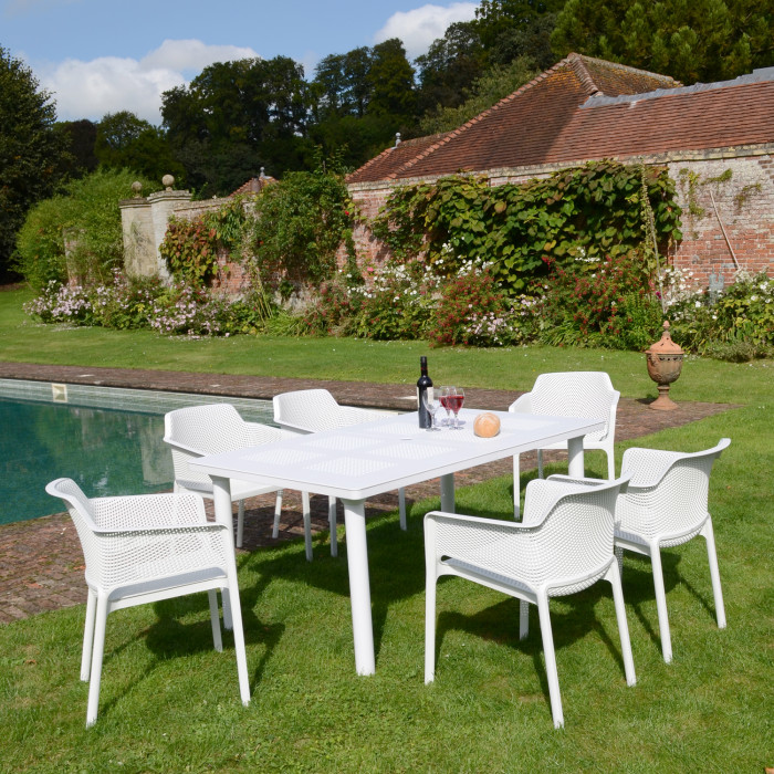 Libeccio extending Table in White