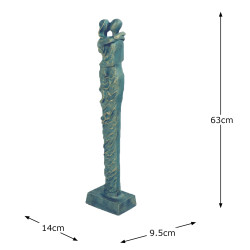 CONTEMPORARY TWIST 63cm Aluminium Gold Verdigris Dimension MS1