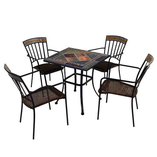 Clandon 71cm square table with 4 Kingswood chairs