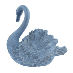 Swan Planter Blue Iron Effect