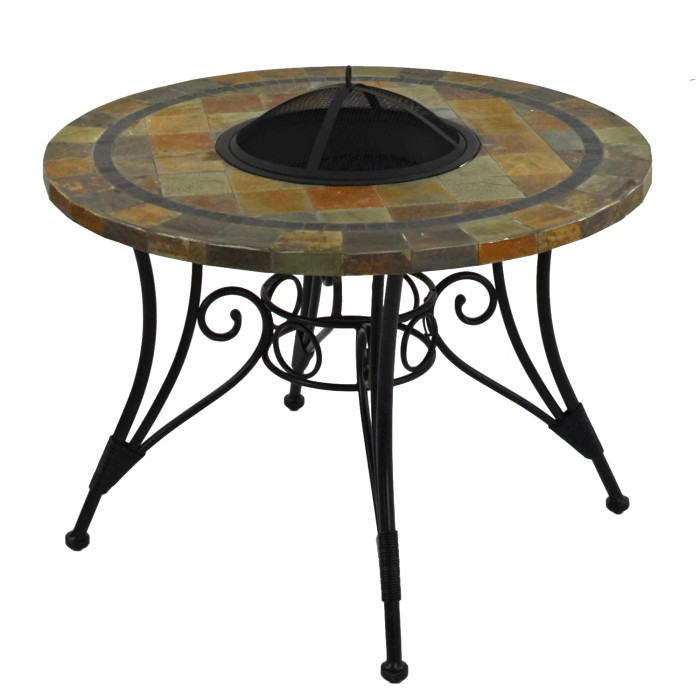 Colorado Fire pit table with mesh lid