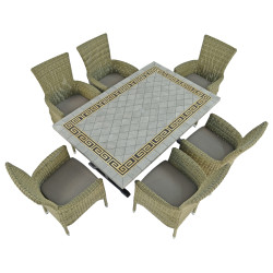 BURLINGTON Dining Table with 6 DORCHESTER Chairs Set WG1