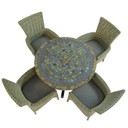 MONTEREY Dining Table with 4 DORCHESTER Chairs Set WG1