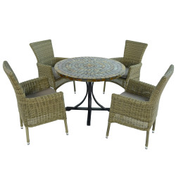 MONTEREY Dining Table with 4 DORCHESTER Chairs Set WG2 1