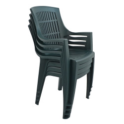 Parma chair in Green - stacked