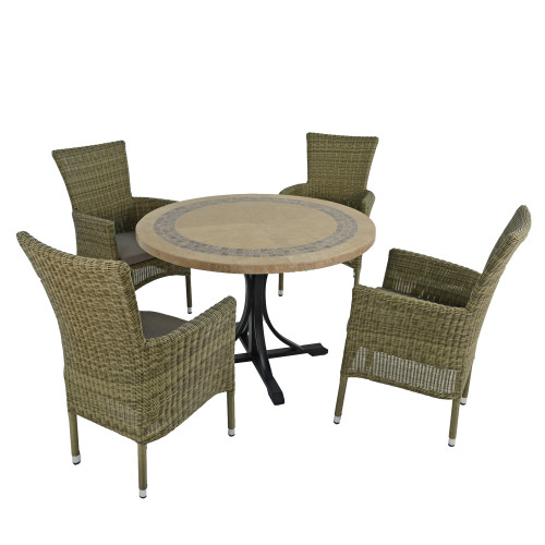VERMONT Dining Table with 4 DORCHESTER Chairs Set WG2