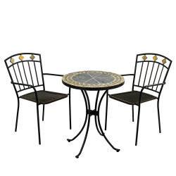 Clermont 60cm Bistro Table with Malaga Chairs