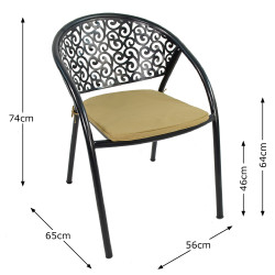 FLORENCE Chair with Cushion Dimension MS10