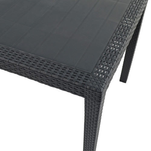 SALERNO SQUARE Table Anthracite Detail WS3