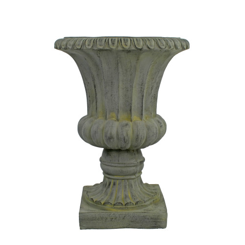 FLUTED URN Tall 71cm Verdigris Effect Profile WS1