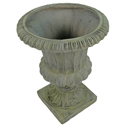 FLUTED URN Tall 71cm Verdigris Effect Profile WS3