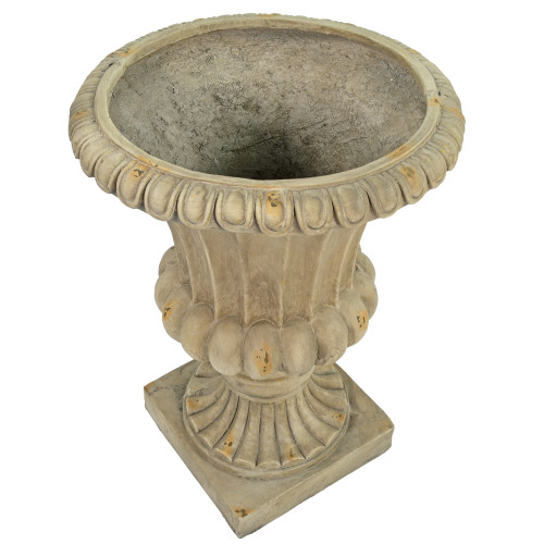 FLUTED URN Tall 71cm Weathered Stone Effect Profile WS3