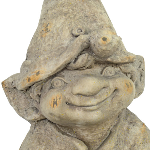 GNOME Standing 50cm Weathered Stone Effect Detail WD6