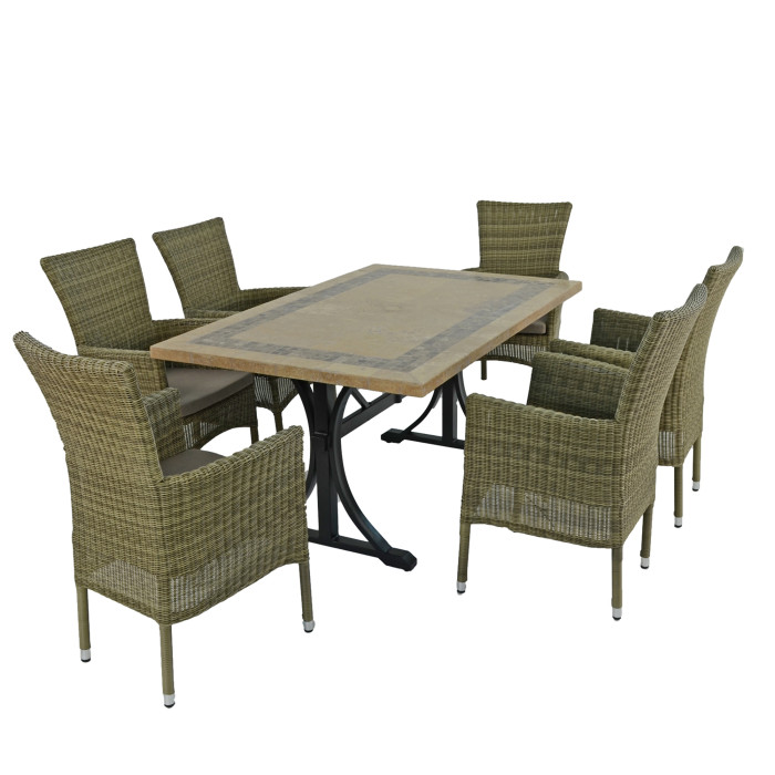 CHARLESTON Dining Table with 6 DORCHESTER Chairs Set WG2