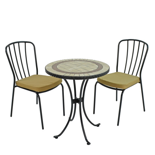 HENLEY 60cm Bistro with 2 MILAN Chairs Set WG1