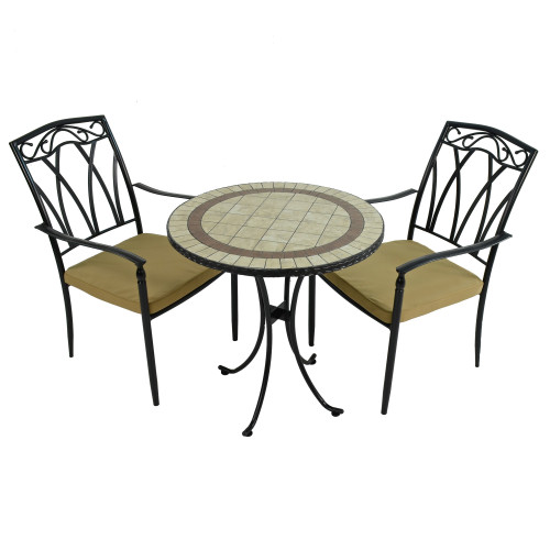 HENLEY 71cm Bistro with 2 ASCOT Chairs Set WG1 1
