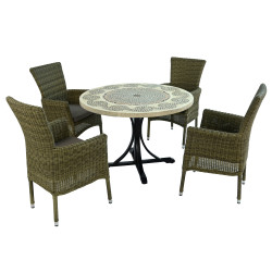 AVIGNON Dining Table with 4 DORCHESTER Chairs Set WG3