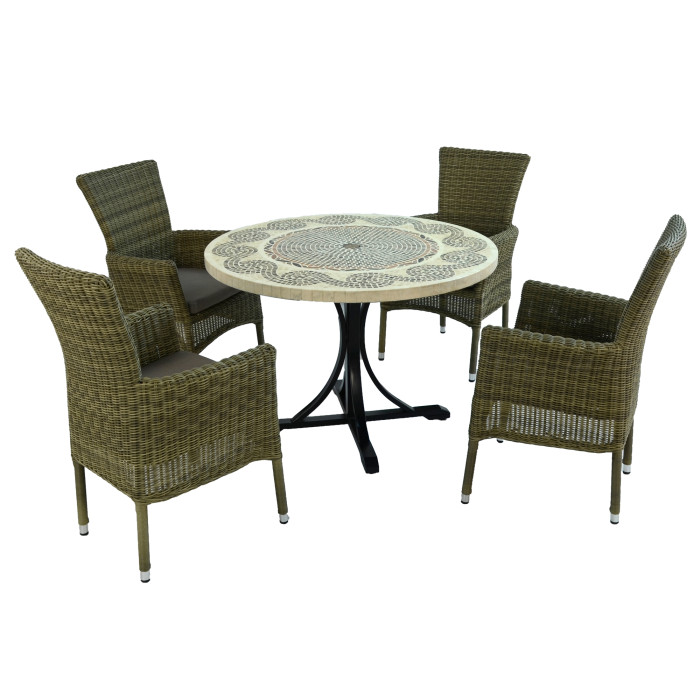 AVIGNON Dining Table with 4 DORCHESTER Chairs Set WG3