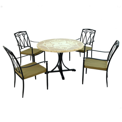 PROVENCE Dining Table with 4 ASCOT Chairs Set WG3