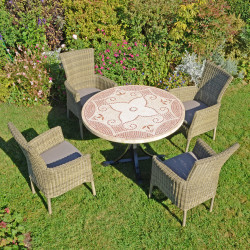 PROVENCE Dining Table with 4 DORCHESTER Chairs Set LG1