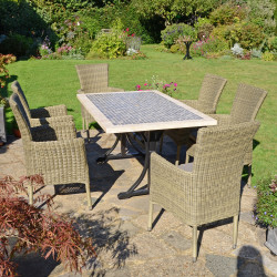 WILMINGTON Dining Table with 6 DORCHESTER Chairs Set LG2