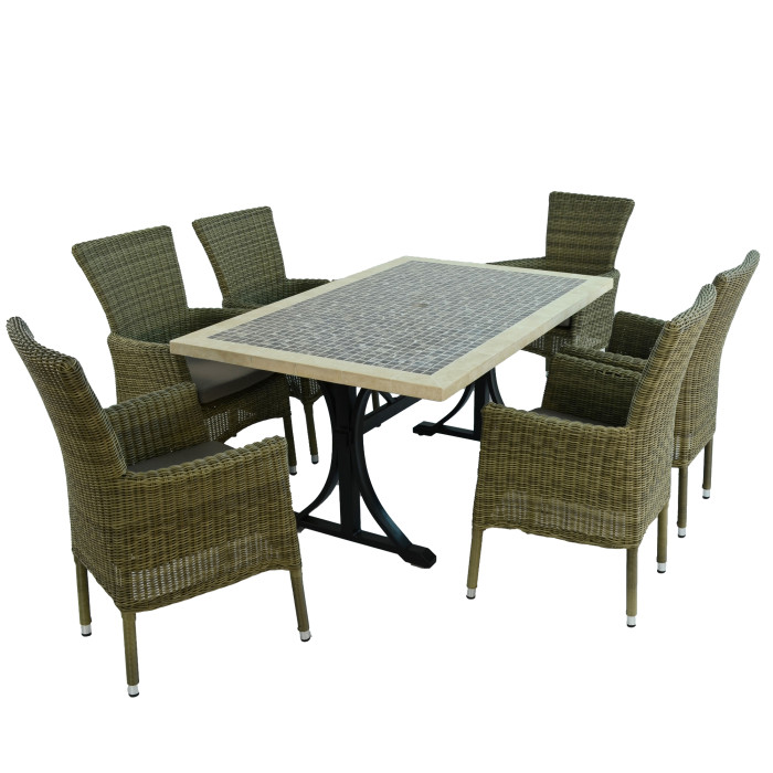 WILMINGTON Dining Table with 6 DORCHESTER Chairs Set WG1