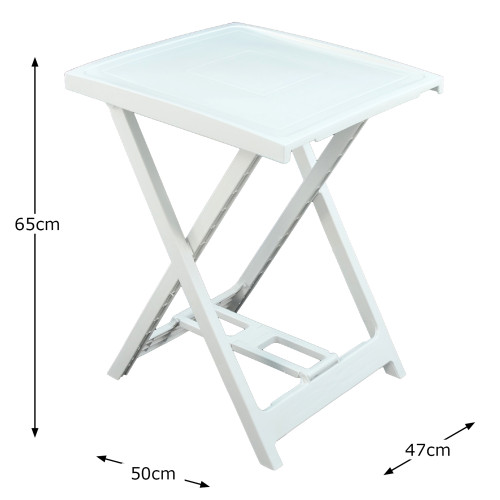 BORETTO Folding Table White Dimension MS10