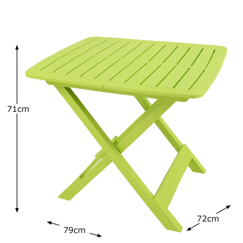 BRESCIA Folding Table Lime Dimension MS10