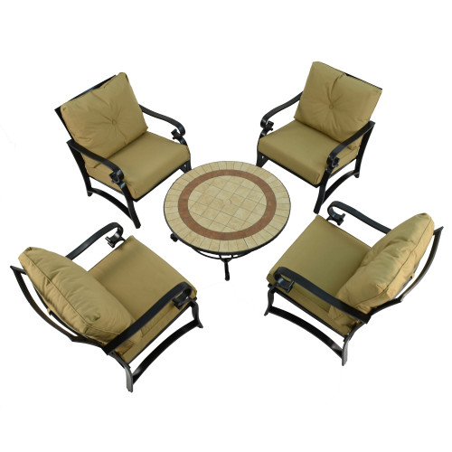 HENLEY 91cm COFFEE Table with 4 WINDSOR DELUXE LOUNGE Chair Set WG2