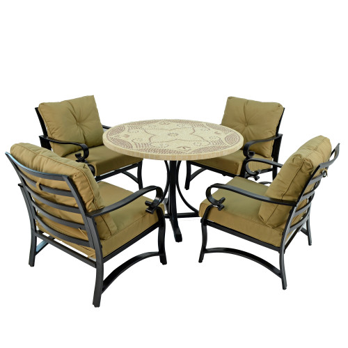 PROVENCE Dining Table with 4 WINDSOR DELUXE LOUNGE Chair Set WG1