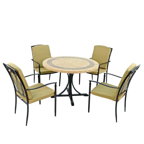 VERMONT Dining Table with 4 ASCOT DELUXE Chairs Set WG2