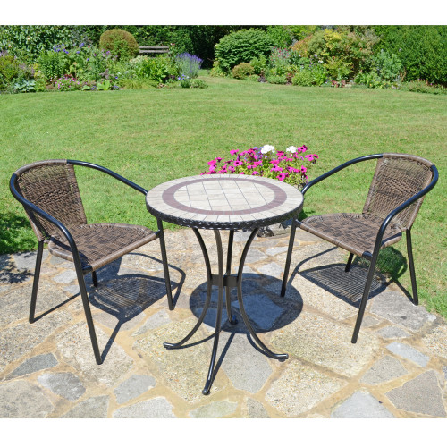 HENLEY 60cm Bistro with 2 San Remo Chairs Set [LS1]