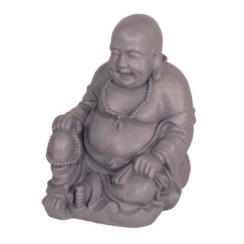 [02] XST 508 ~ BUDDHIST MONK Sitting 43cm Grey Shimmer