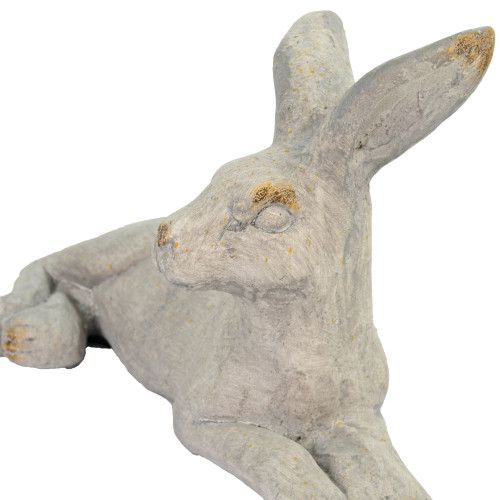 [05] YST 131 ~ HARE Lying 24cm Weathered Light Stone Effect