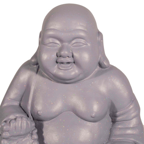 [05] YST 186 ~ BUDDHIST MONK Sitting 34cm Grey Shimmer