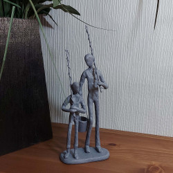 [01] AI 243 ~ FISHING TRIP Elur Figurine 21cm Grey Shimmer