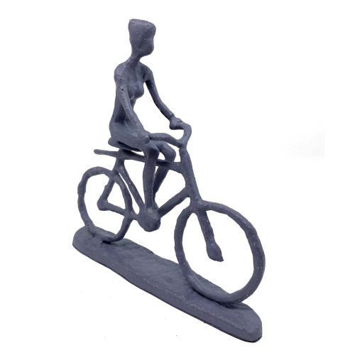 [02] AI 232 ~ BICYCLE MAN Elur Iron Figurine 19cm Grey Shimmer