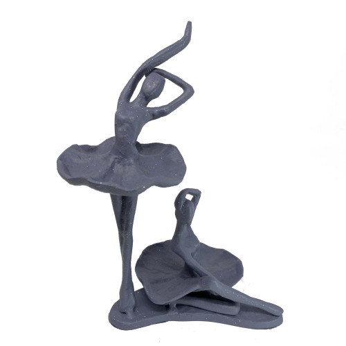 [02] AI 289 ~ BALLET PAIR Elur Iron Figurine 21cm Grey Shimmer