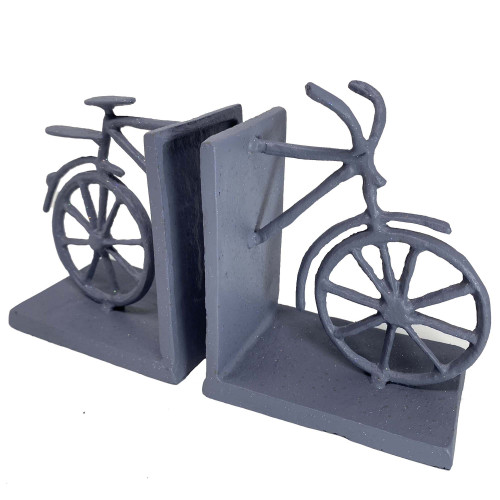 [02] AI 401 ~ BICYCLE Elur Iron Book Ends 13cm Grey Shimmer