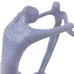 [05] AI 221 ~ HEART COUPLE Elur Iron Figurine 15cm Grey Shimmer
