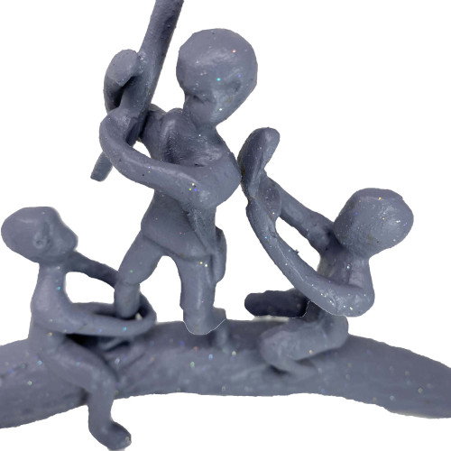 [05] AI 245 ~ HUCKLEBERRY BOYS Elur Iron Figurine 19cm Grey Shimmer