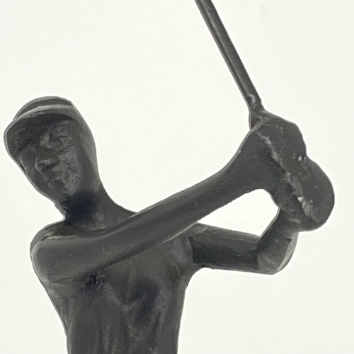 [05] AI 441 ~ GOLFER LADY Elur Iron Figurine 29cm Mocha