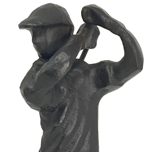 [05] AI 442 ~ GOLFER MAN Elur Iron Figurine 22cm Mocha