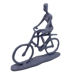 [07] AI 232 ~ BICYCLE MAN Elur Iron Figurine 19cm Grey Shimmer